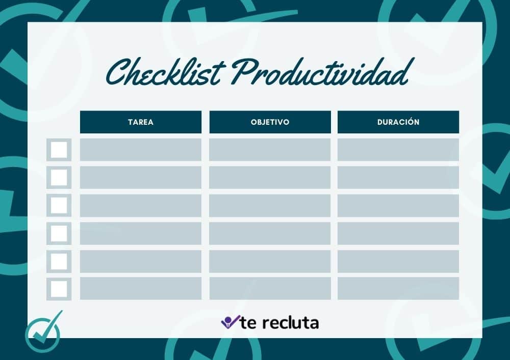 checklist productividad